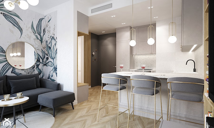 mieszkanie do wynajęcia 2 pokoje - Salon, styl nowoczesny - zdjęcie od Grafika i Projekt architektura wnętrz