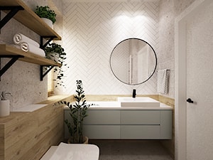 mieszkanie 100m2 z nuta mięty - Łazienka, styl skandynawski - zdjęcie od Grafika i Projekt architektura wnętrz