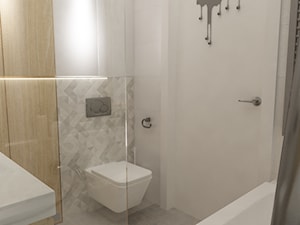 łazienki w stylu skandynawskim - Mała łazienka, styl nowoczesny - zdjęcie od Grafika i Projekt architektura wnętrz