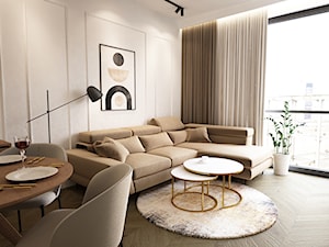 mieszkanie na wynajem 48m2 - Salon, styl nowoczesny - zdjęcie od Grafika i Projekt architektura wnętrz