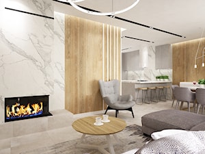 dom pod warszawą 200m2 ws tylu new nordic - Salon, styl nowoczesny - zdjęcie od Grafika i Projekt architektura wnętrz