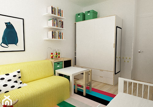 pokój dziecięcy - Średni beżowy pokój dziecka dla niemowlaka dla chłopca dla dziewczynki, styl skandynawski - zdjęcie od Grafika i Projekt architektura wnętrz