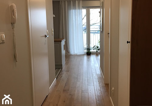 mieszkanie metamorfoza wola ok60m2 - Średni beżowy hol / przedpokój, styl skandynawski - zdjęcie od Grafika i Projekt architektura wnętrz