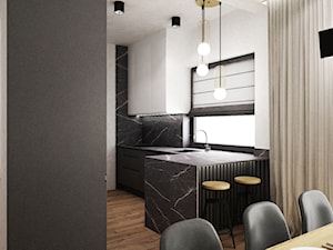 dom biel i grafit - Kuchnia, styl nowoczesny - zdjęcie od Grafika i Projekt architektura wnętrz