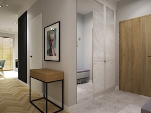 mieszkanie 100m2 z nuta mięty - Hol / przedpokój, styl skandynawski - zdjęcie od Grafika i Projekt architektura wnętrz