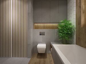 dom warszawa 200m2 - Średnia łazienka z oknem, styl nowoczesny - zdjęcie od Grafika i Projekt architektura wnętrz