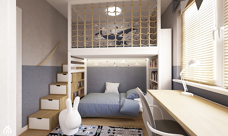mieszkanie 80m2 warszawa - Pokój dziecka, styl skandynawski - zdjęcie od Grafika i Projekt architektura wnętrz
