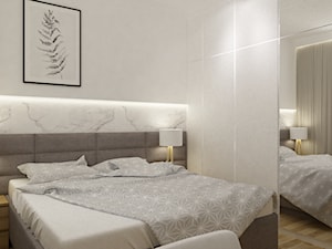 metamorfoza mieszkanie 70m2 w kamienicy - Średnia biała z biurkiem sypialnia, styl nowoczesny - zdjęcie od Grafika i Projekt architektura wnętrz