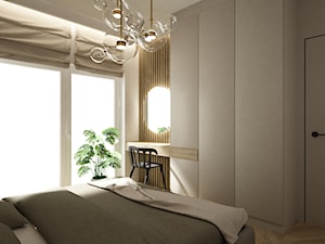 dom 300m2 szaro beż - Sypialnia, styl minimalistyczny - zdjęcie od Grafika i Projekt architektura wnętrz