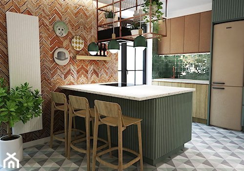 dom 230m2 "romans hiszpańsko duński" - Kuchnia, styl nowoczesny - zdjęcie od Grafika i Projekt architektura wnętrz