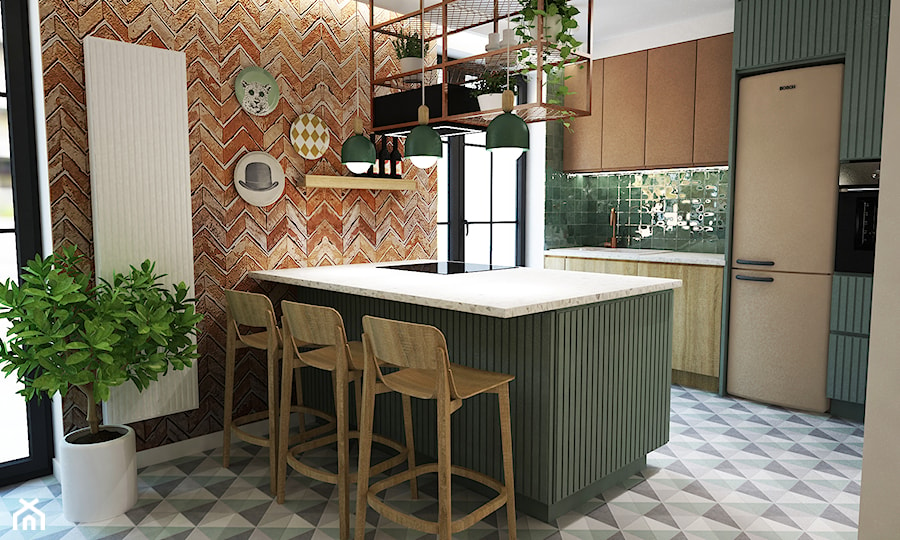 dom 230m2 "romans hiszpańsko duński" - Kuchnia, styl nowoczesny - zdjęcie od Grafika i Projekt architektura wnętrz