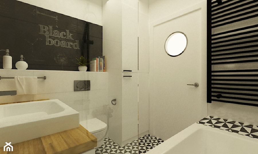 łazienki w stylu skandynawskim - Łazienka, styl skandynawski - zdjęcie od Grafika i Projekt architektura wnętrz