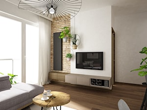 mieszkanie 60m2 lekko loft - Salon, styl industrialny - zdjęcie od Grafika i Projekt architektura wnętrz