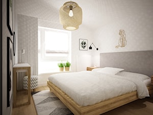 mieszkanie 2 poziomowe 60m2 - Sypialnia, styl skandynawski - zdjęcie od Grafika i Projekt architektura wnętrz