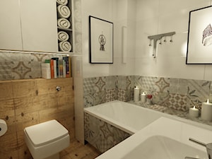 łazienki w stylu skandynawskim - Łazienka, styl skandynawski - zdjęcie od Grafika i Projekt architektura wnętrz