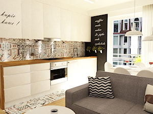 salon z kuchnią - zdjęcie od Grafika i Projekt architektura wnętrz