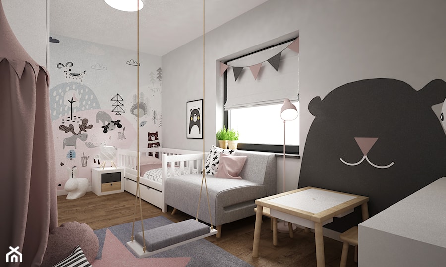 dom biel i grafit - Pokój dziecka, styl skandynawski - zdjęcie od Grafika i Projekt architektura wnętrz