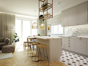 dom w stylu mix klasyka z boho - Kuchnia, styl tradycyjny - zdjęcie od Grafika i Projekt architektura wnętrz
