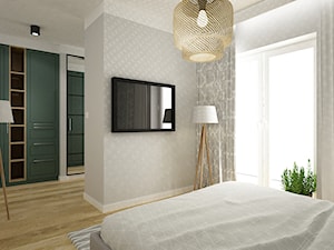 Dom 320m2 z granatem/zielenią - Sypialnia, styl nowoczesny - zdjęcie od Grafika i Projekt architektura wnętrz