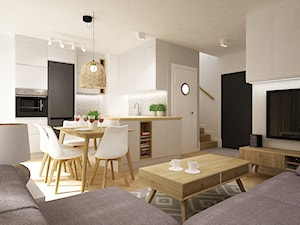 mieszkanie 2 poziomowe 60m2 - Salon, styl skandynawski - zdjęcie od Grafika i Projekt architektura wnętrz