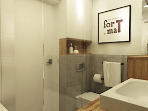 metamorfoza łazienki 4 m2 w trakcie realizacji - Mała bez okna łazienka, styl skandynawski - zdjęcie od Grafika i Projekt architektura wnętrz