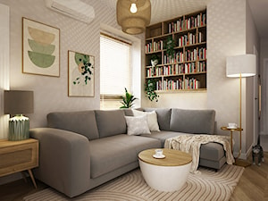 mieszkanie 46m2 w stylu BOHO - Salon, styl skandynawski - zdjęcie od Grafika i Projekt architektura wnętrz
