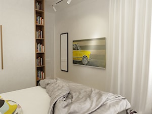 sypialnie nowoczesne - Średnia biała sypialnia, styl vintage - zdjęcie od Grafika i Projekt architektura wnętrz