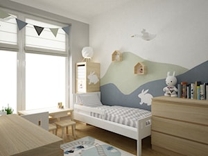 mieszkanie 70m2 w szarosciach - Pokój dziecka, styl nowoczesny - zdjęcie od Grafika i Projekt architektura wnętrz