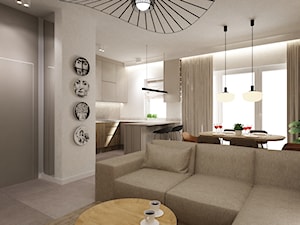 dom 300m2 szaro beż - Salon, styl minimalistyczny - zdjęcie od Grafika i Projekt architektura wnętrz
