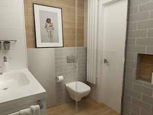 mieszkanie metamorfoza wola ok60m2 - Średnia bez okna łazienka, styl skandynawski - zdjęcie od Grafika i Projekt architektura wnętrz