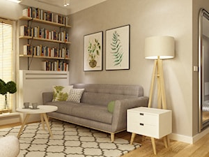 mieszkanie metamorfoza wola ok60m2 - Mały szary salon, styl skandynawski - zdjęcie od Grafika i Projekt architektura wnętrz