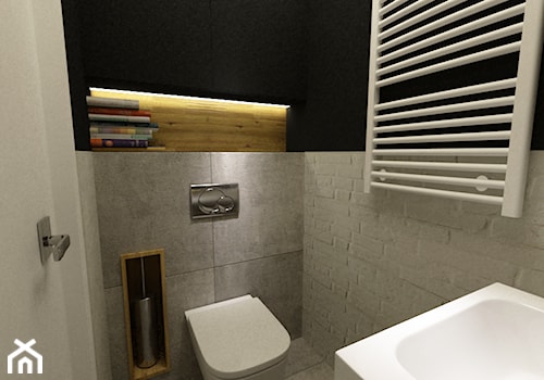 dom w Sulejówku 160 m2 - Mała łazienka, styl nowoczesny - zdjęcie od Grafika i Projekt architektura wnętrz