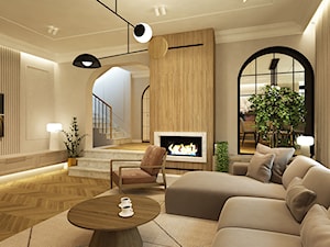 dom 350m2 w stylu modern classic - Salon, styl nowoczesny - zdjęcie od Grafika i Projekt architektura wnętrz