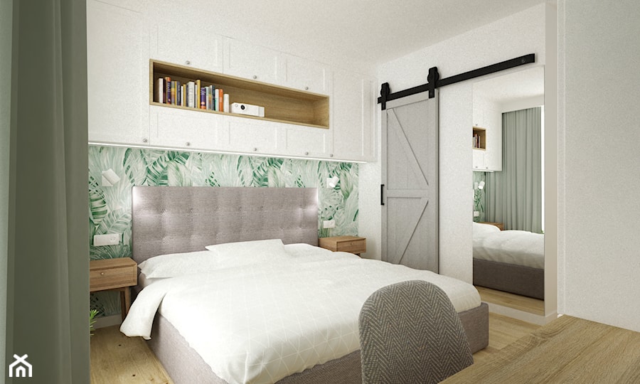 sypialnia z łazienką - zdjęcie od Grafika i Projekt architektura wnętrz