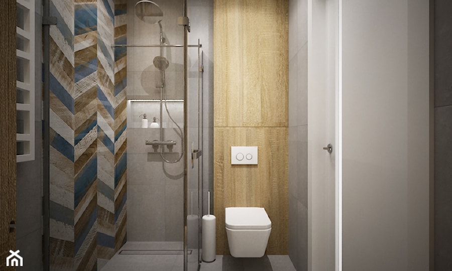 łazienki w stylu skandynawskim - Łazienka, styl nowoczesny - zdjęcie od Grafika i Projekt architektura wnętrz