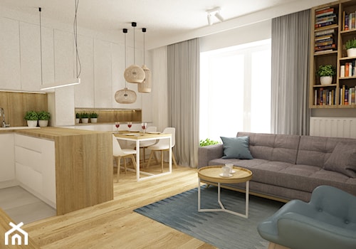 mieszkanie 61m2 - Jadalnia, styl nowoczesny - zdjęcie od Grafika i Projekt architektura wnętrz