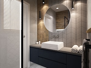 dom warszawa 200m2 - Średnia łazienka z oknem, styl nowoczesny - zdjęcie od Grafika i Projekt architektura wnętrz