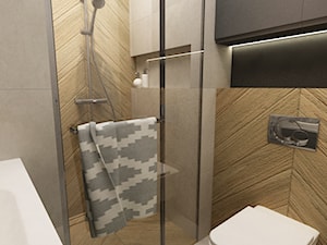 mieszkanie z miętą 80m2 - Mała łazienka, styl skandynawski - zdjęcie od Grafika i Projekt architektura wnętrz