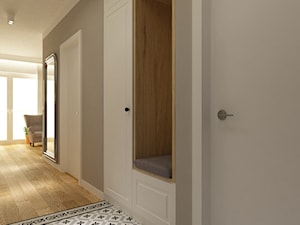 mieszkanie metamorfoza wola ok60m2 - Średni szary hol / przedpokój, styl skandynawski - zdjęcie od Grafika i Projekt architektura wnętrz