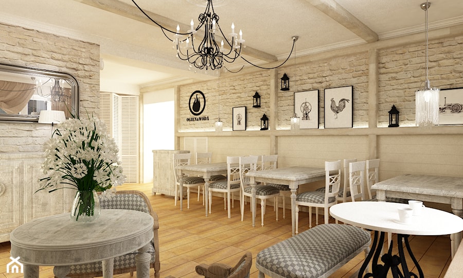 Restauracja w Stylu Prowansalskim Metamorfoza - Wnętrza publiczne, styl prowansalski - zdjęcie od Grafika i Projekt architektura wnętrz