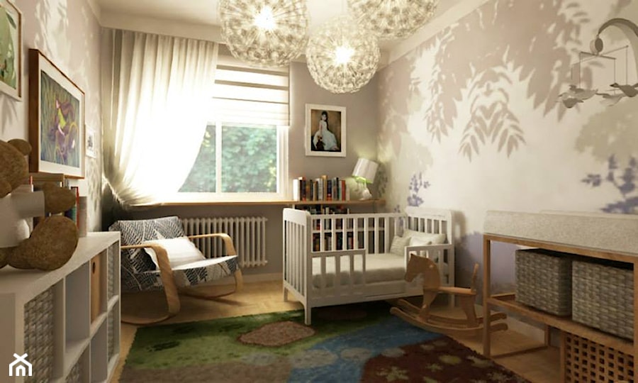 pokój dziecięcy - Średni beżowy pokój dziecka dla dziecka dla chłopca dla dziewczynki, styl skandynawski - zdjęcie od Grafika i Projekt architektura wnętrz