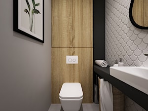 poddasze adaptacja 100m2 - Mała łazienka, styl nowoczesny - zdjęcie od Grafika i Projekt architektura wnętrz