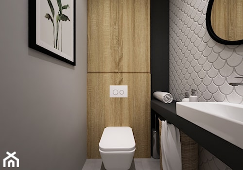poddasze adaptacja 100m2 - Mała łazienka, styl nowoczesny - zdjęcie od Grafika i Projekt architektura wnętrz