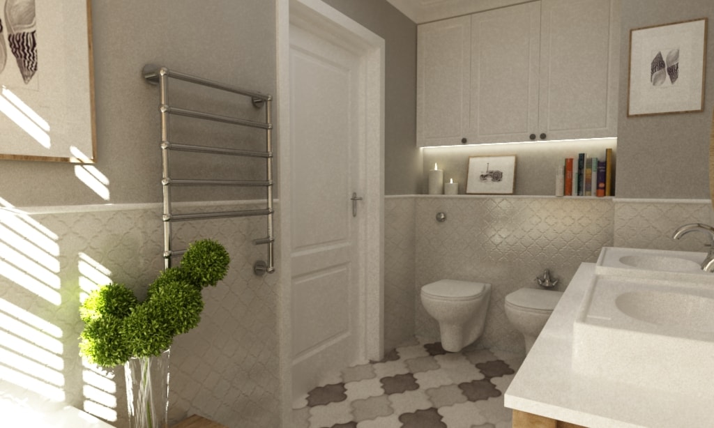 łazienka w stylu hampton - zdjęcie od Grafika i Projekt architektura wnętrz - Homebook