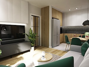 mieszkanie 60m2 - Salon, styl industrialny - zdjęcie od Grafika i Projekt architektura wnętrz