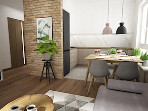 mieszkanie 60m2 lekko loft - Kuchnia, styl industrialny - zdjęcie od Grafika i Projekt architektura wnętrz