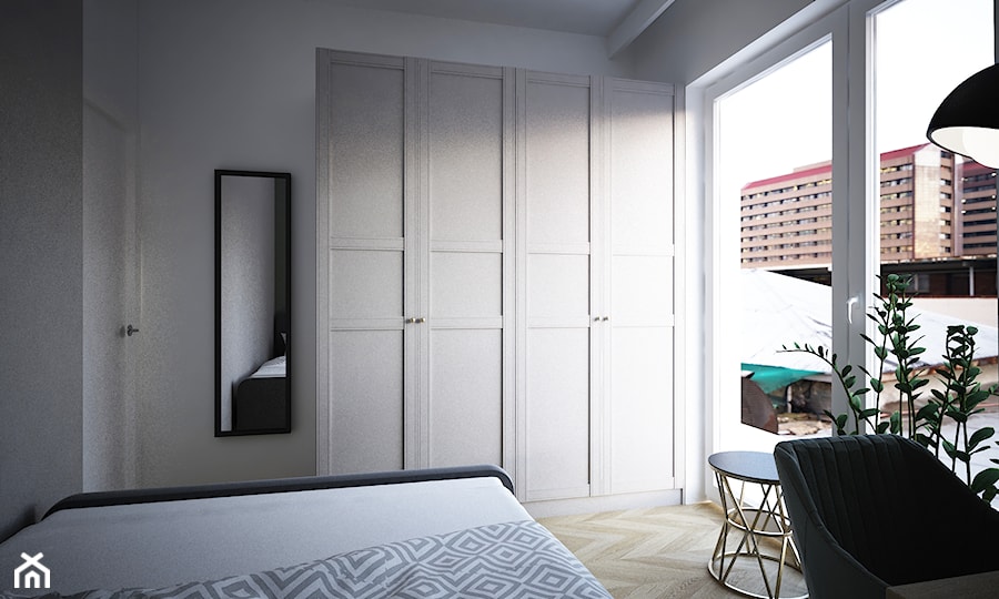 mieszkanie do wynajęcia 2 pokoje - Sypialnia, styl nowoczesny - zdjęcie od Grafika i Projekt architektura wnętrz