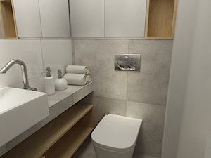 Mieszkanie 70m2 Ursynów - Mała łazienka, styl nowoczesny - zdjęcie od Grafika i Projekt architektura wnętrz