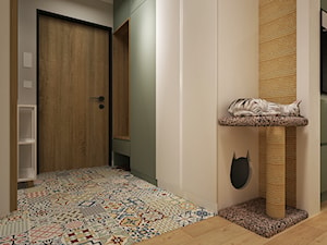 mieszkanie 50 metrów z z 2 na 3 pokoje boho - Hol / przedpokój, styl skandynawski - zdjęcie od Grafika i Projekt architektura wnętrz