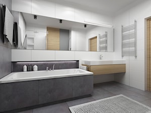 łazienki w stylu skandynawskim - Duża łazienka, styl nowoczesny - zdjęcie od Grafika i Projekt architektura wnętrz